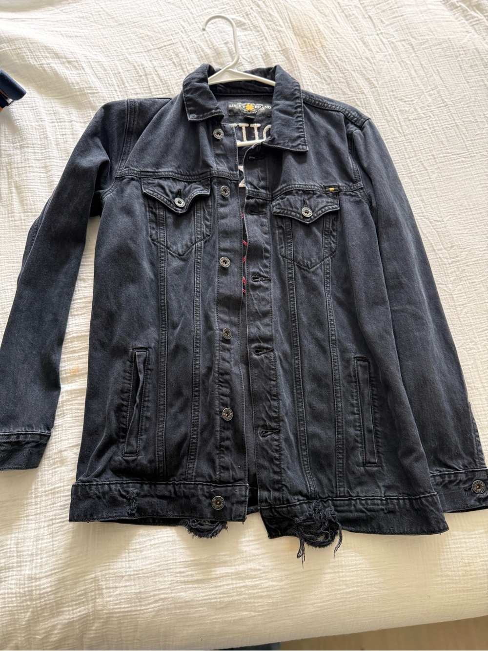 Lucky Brand Black Denim Jean Jacket